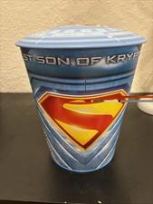 Superman Movie Regal Cinema Metal Popcorn Bucket. Last Son Of Krypton. With Lid