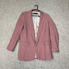 Zara Blazer Jacket Womens Small Oversized Open Business Casual Career Lined