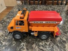 Bruder Winter Service Salt Sand Snow Work City Truck Orange Made in Germany 15”