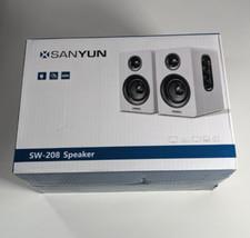 Sanyun (SW-208) 60W Active Bluetooth 5.0 Bookshelf Speakers- White