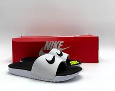 Nike KAWA SLIDE WHITE/BLK Unisex Kids' NEW Sandal White Multiple Sizes