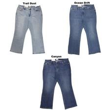 Seven7 Women's High Rise Regular Fit Bootcut Stretch Denim Jeans, Plus Size
