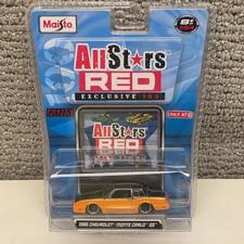 Maisto AllStars RED Exclusive 100 1986 Chevrolet Monte Carlo SS 1:64 Diecast Car