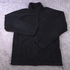 The North Face Jacket Mens XL Fleece Sherpa Full Zip Black Mock Neck Logo
