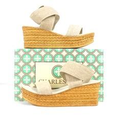 Charleston Shoe Co. Bermuda Wedge Sandal In Linen Women's US 7 (POMAIN1987)