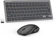Wireless Keyboard and Mouse Combo, Mini Cordless Computer Keyboard and Mouse ...