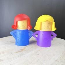 Angry Mama Microwave Steam Cleaner Lot Of 2 Blonde And Red Head