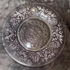 Anchor Hocking Clear Sandwich Glass 8" Salad Plate Dessert - Free Shipping