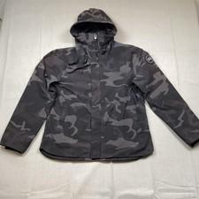 Canada Goose Parka Jacket Mens Size L Black Camo Hooded Down Insulated 3806MB