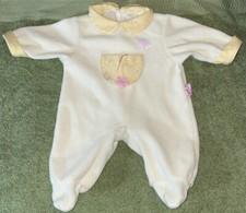 Vintage Zapf Creations Doll Clothes Yellow One Piece Footer Sleeper
