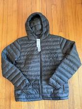 32 Degrees Heat Jacket Mens Medium Green Hooded Puffer Insulated Nylon Coat