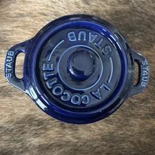STAUB La Cocotte Mini Dutch Oven Stoneware Dish Dk Blue designer kitchen