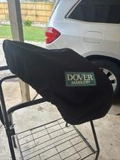 17” Dover Saddlery Close Contact English Saddle Brown Leather w/ Cover