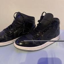 Jordan Air Jordan 1 Black White Mid Top Lace Up Men's Athletic Sneakers