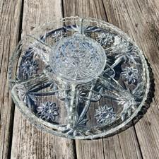 Anchor Hocking Early American Prescut EAPC Star Of David Lazy Susan Set