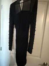 Windsor Dress Black Elegant with Beads On The Sleeves