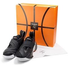 Puma X BALMAIN Court Basketball Shoes Sneakers Black High Risk Red Men's Size 6