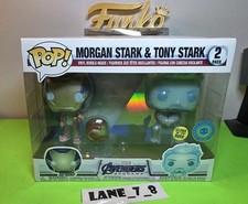 Funko Pop! Morgan and Tony Stark GITD PIAB Excl Marvel Avengers End Game NEW