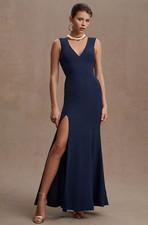 Dress The Population Sandra Midnight Blue Sleeveless Mermaid Gown NWT Small