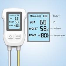 3-in-1 Digital PH Soil Tester LCD Moisture Plant Water Temperature Test Meter US