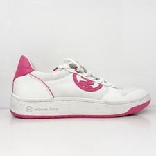 Michael Kors Womens Gertie HJ19L White Lace Up Low Top Casual Shoes Sneakers 8 M