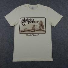 Sabrina Carpenter Shirt Mens Medium White Short N Sweet Music Tour Graphic Tee
