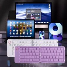 Slim Wireless Bluetooth Keyboard Foldable for iPhone iPad iOS Android Tablet