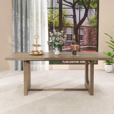 71" Large Solid Wood Dinner Table for 4-8 Person, Rectangular Farmhouse Kitchen