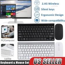 2.4Ghz Slim Mini Wireless Keyboard and Mouse Combo Set For PC Laptop Computer