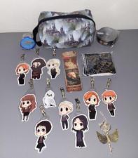 Lot of Harry Potter Items Cosmetic Bag, Ribbon, Coaster, Mirror, Clips All New!