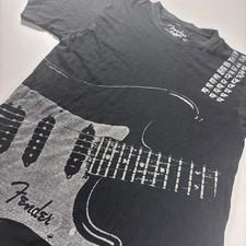 Fender Guitar Medium T Shirt The Rock & Roll Lifestyle Black Graphic USA Made