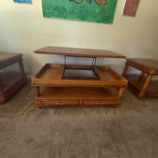 Real wood coffee table