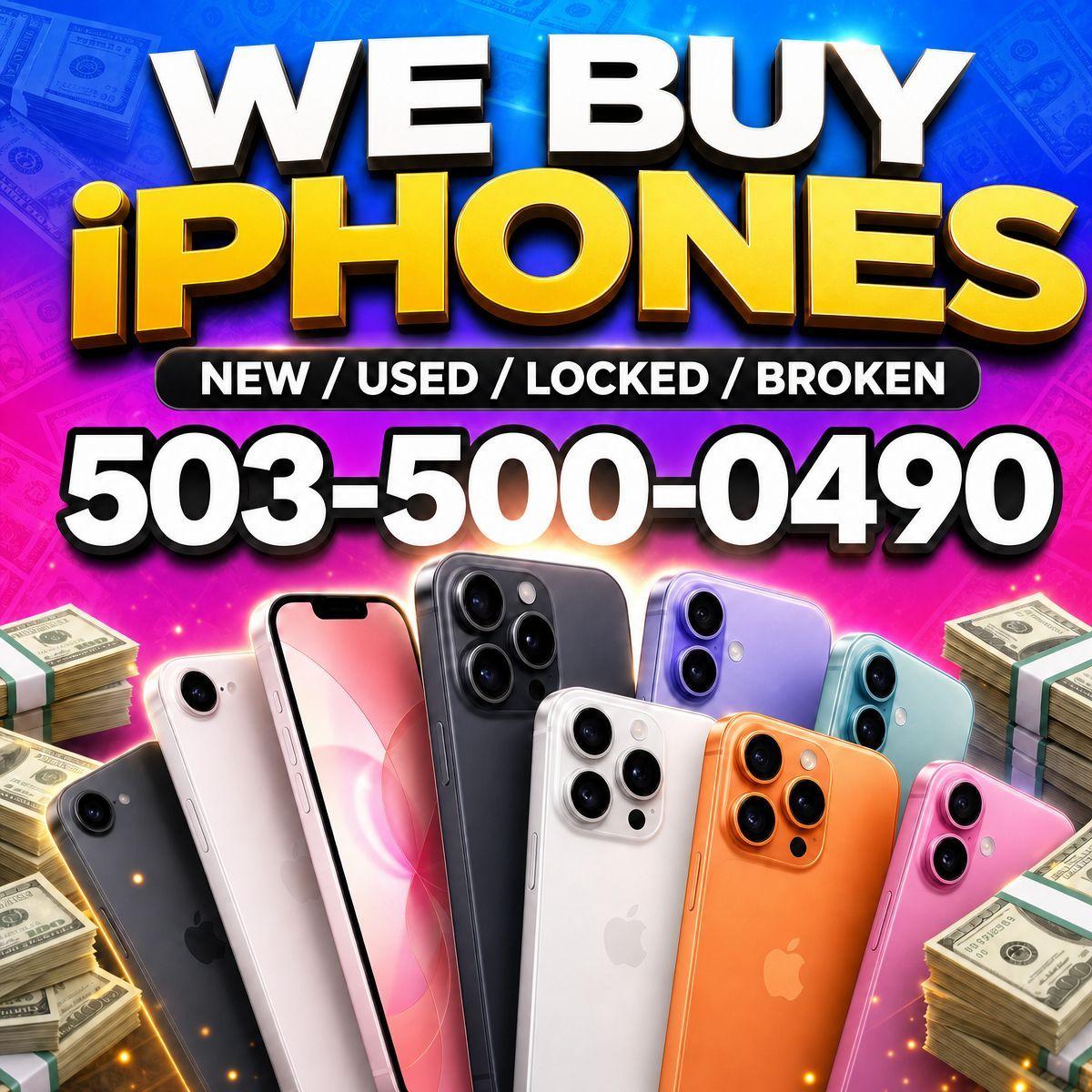 iPhone Buyer Cash for iPhones Sell 17 Pro Max 16 Pro 15 Top Dollar Broken Locked Financed We Buy Samsung MacBook iPad