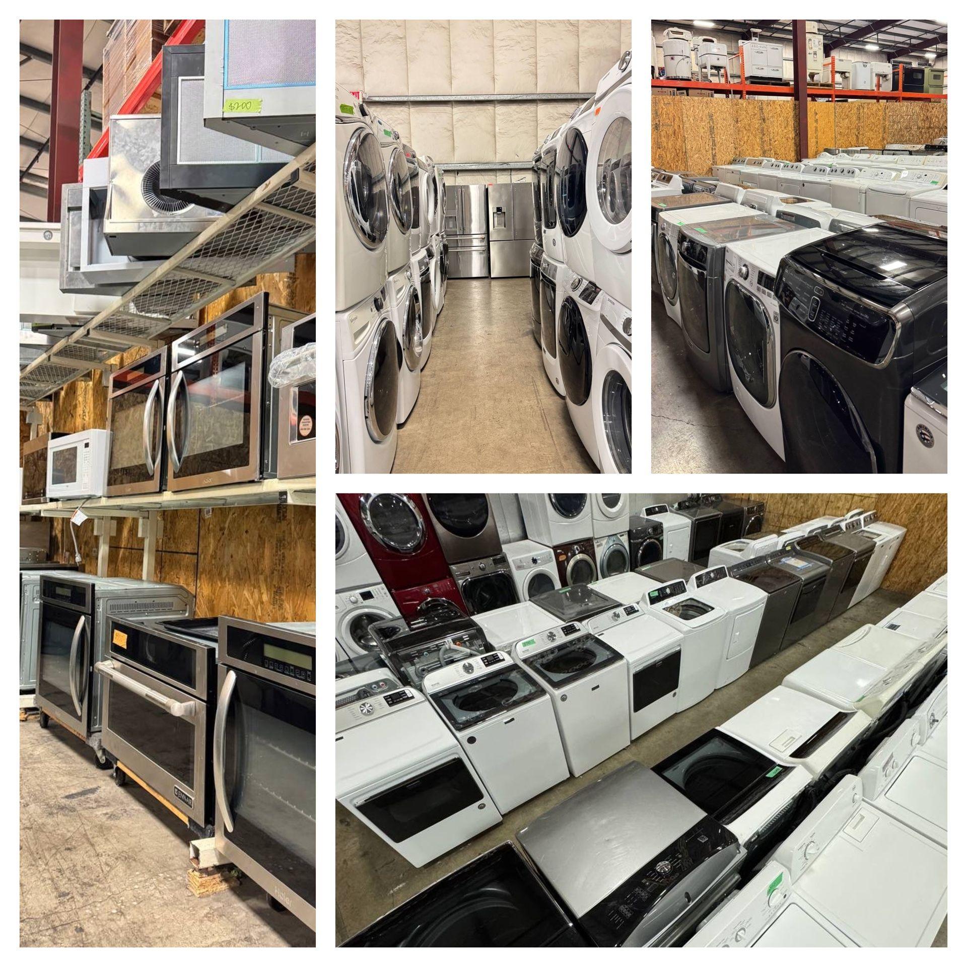 WASHER WASHING MACHINES DRYERS LAUNDRY SETS ELECTRIC GAS FRONT TOP LOADS STOVES OVENS RANGE HOODS ETC. FREE WARRANTY CURBSIDE DELIVERY READ