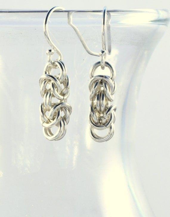 Stainless Byzantine Weave Earrings, Necklace, Bracelet,